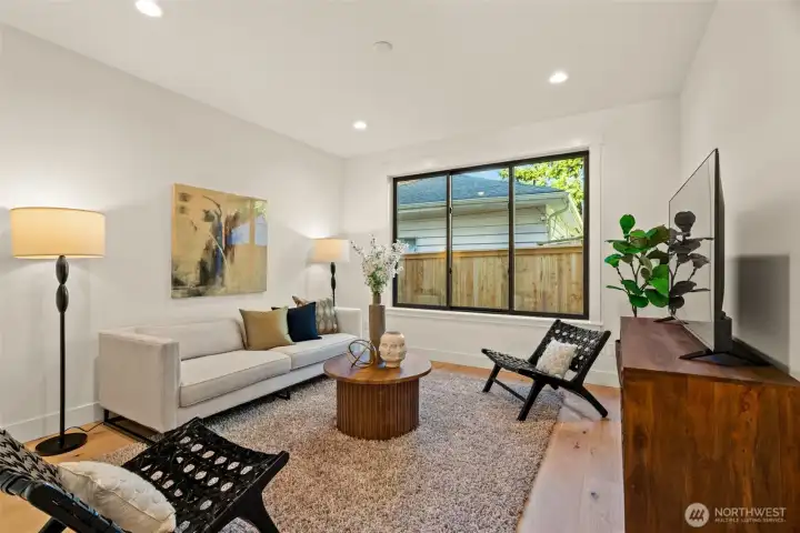 Flex room off on the main floor - part of the guest suite or second office