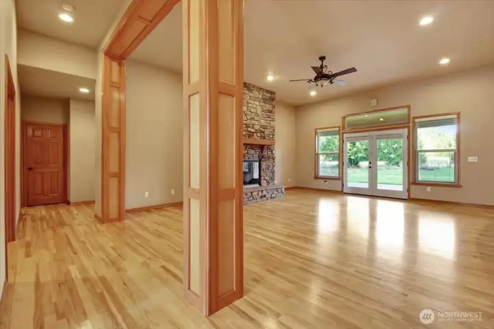 Hall views from central living area