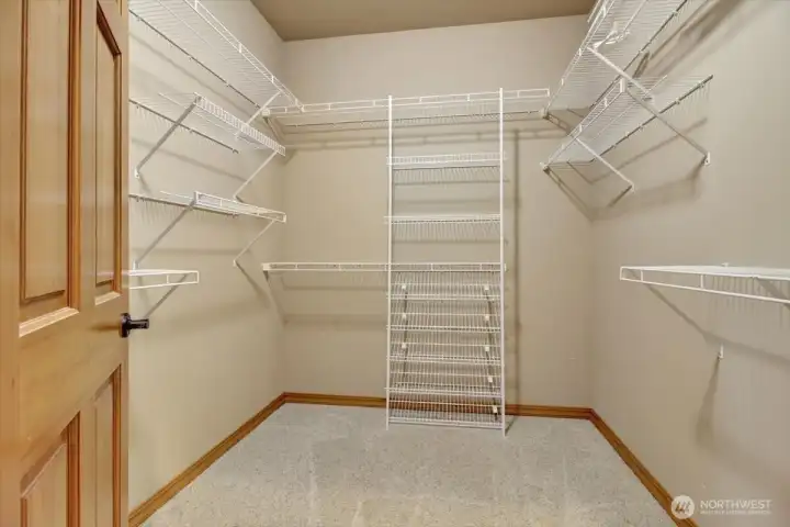 1 of 2 matching sized closets in Primary  bedroom