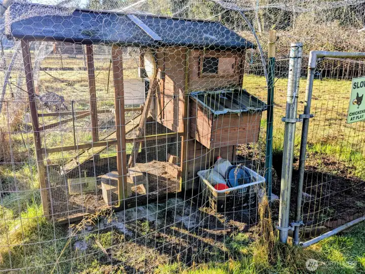 Chicken House and fully fenced Chicken Run area