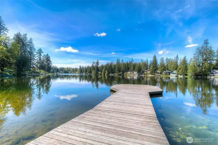 Community lake and dock.