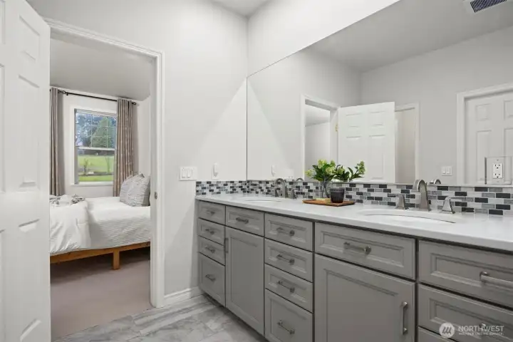 There's also a  generously sized walk-in closet on the main level, because great storage never goes out of style.