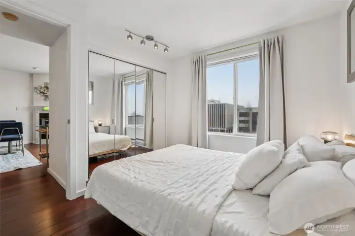 Wake to soft morning sun or fall asleep to twinkling city lights - a true urban oasis!