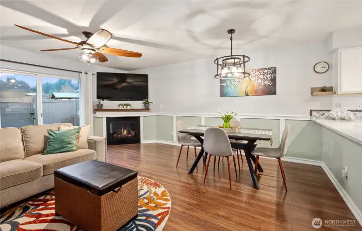 Kick your shoes off—this is where comfort meets everyday living  Cozy gas fireplace + open layout = the kind of space you actually use