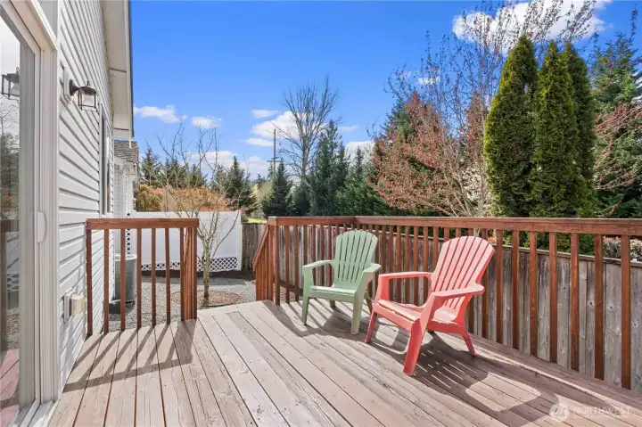 Spacious deck