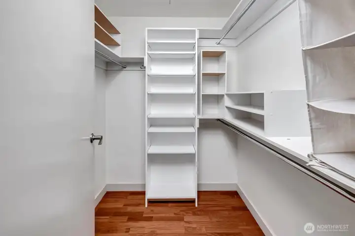 Generous Walk-In Closet with built-in's