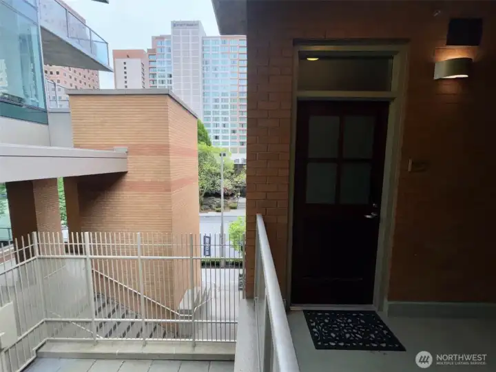 Quick access to sidewalk without entering lobby!