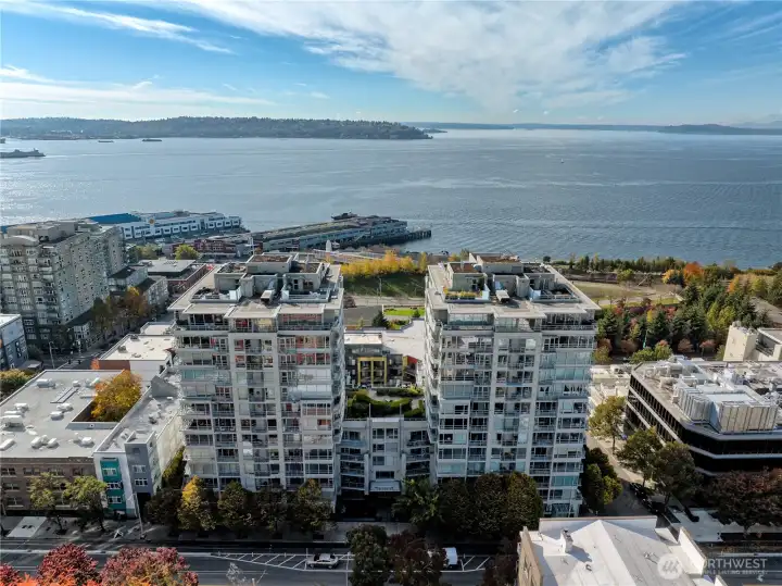 Premier dual-tower design overlooking Elliott Bay, offering an elite coastal lifestyle with zero rental caps.