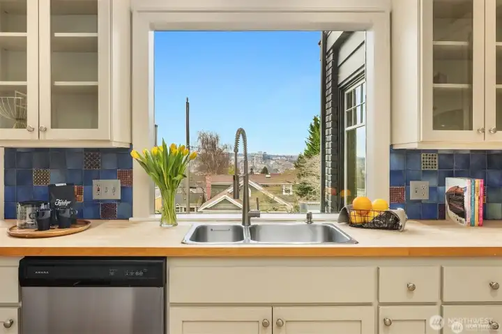 Views from kitchen. Views from kitchen.
