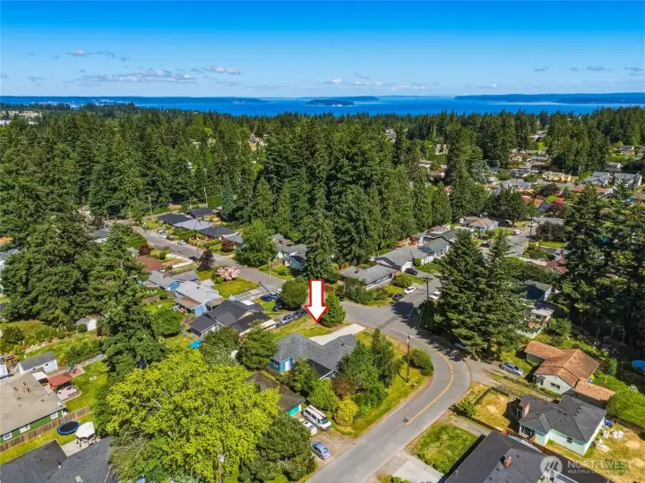 Large corner lot in great neighborhood is close to several parks and Puget Sound