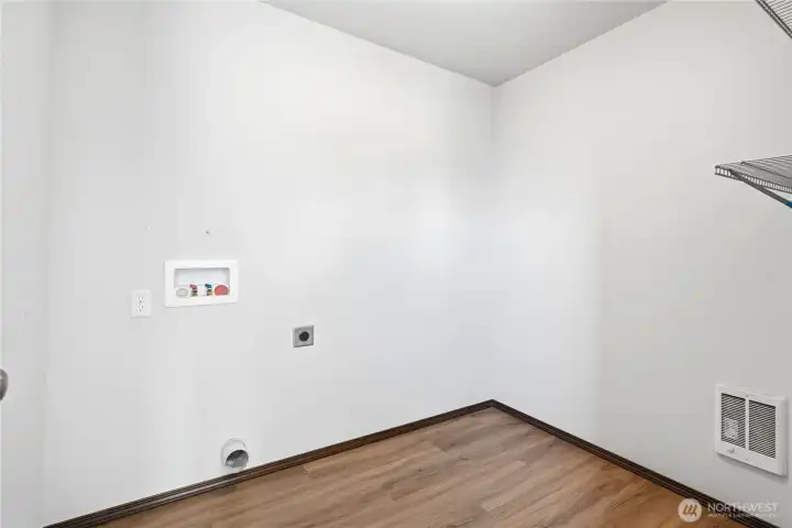 Laundry Room is upstairs making laundry day easy
