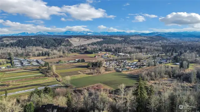 Beautiful Cascade Mountain views from the front of the house.