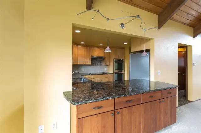 view into kitchen
