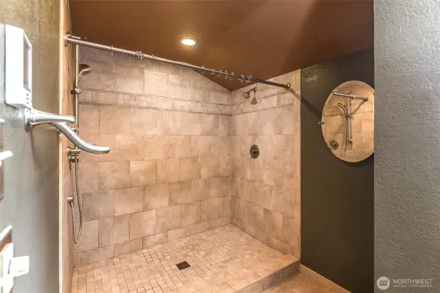 large walk-in shower primary bathroom