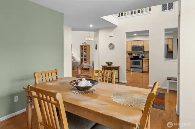 Formal dinning directly across from the kitchen.