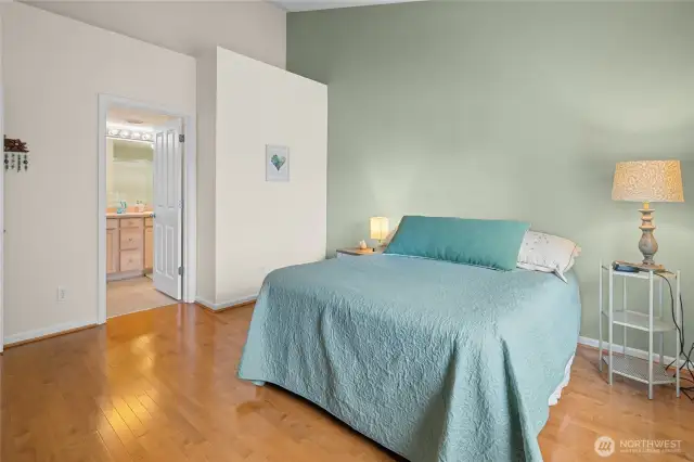 Primary bedroom with en-suite on the main floor.