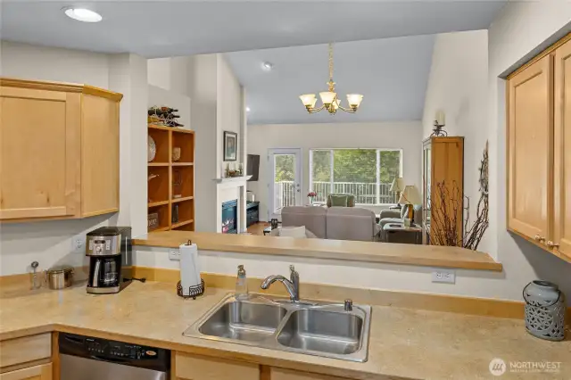 Never feel excluded from the rest of the house when in the kitchen with the large opening.