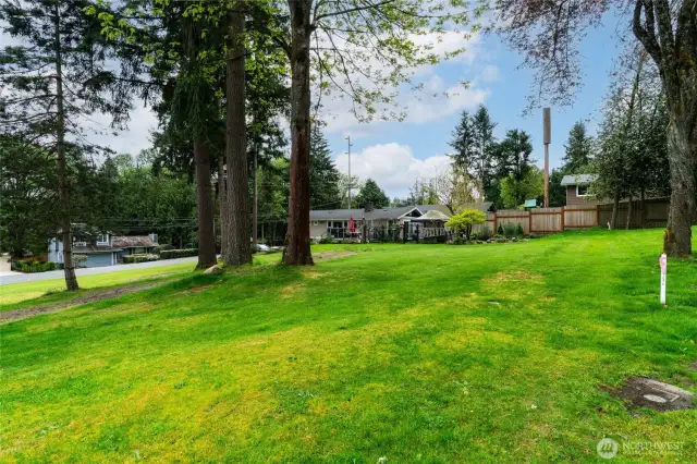 Upper portion of lot accessed from NE 83st street (cul-de-sac is level.) Plenty of space for a large home and DADU or two sizable homes