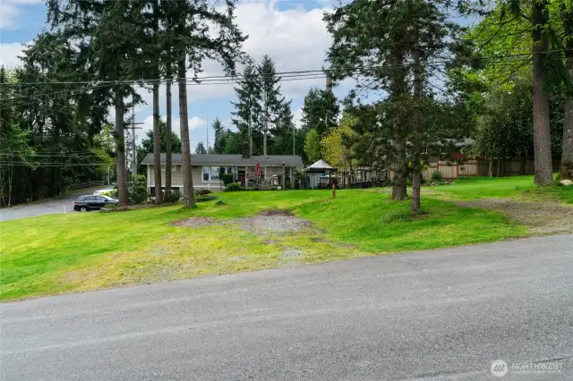View of future building envelop as seen from NE 83rd St., offering plenty of space to build a large home and private oasis