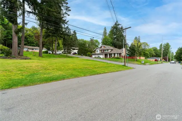 Power at the corner of 140th Ave NE, and NE 83rd Street: pleasant territorial and Cascade Mountain views would be seen from future home's second story