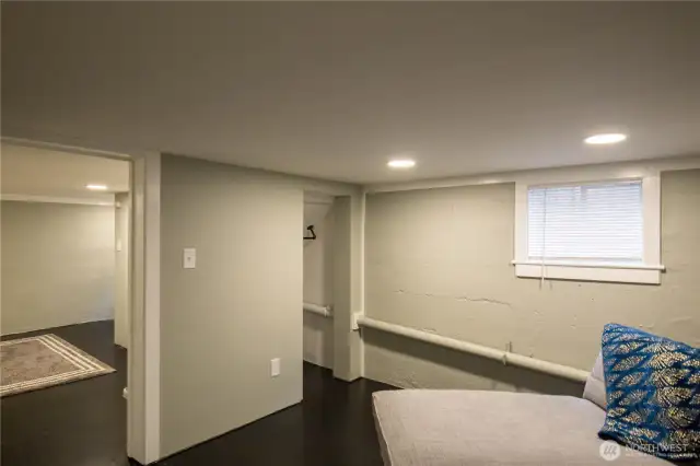 This is another view of the basement flex space.