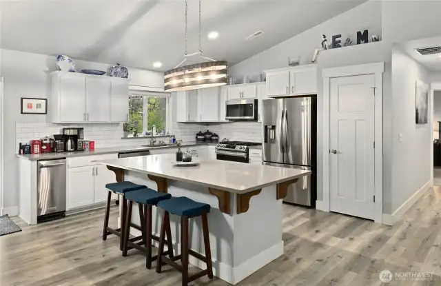 You've got to love this kitchen, the hub of all gatherings!
