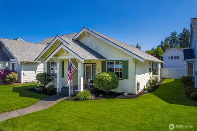 Front porch perfect for waving to your neighbors