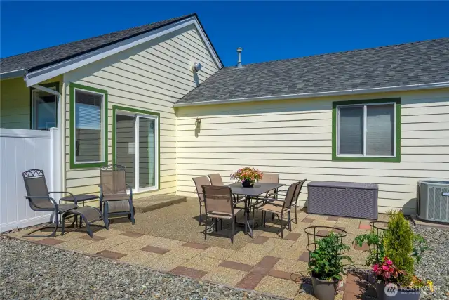 Patio great for entertaining