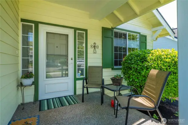 Comfy and inviting front porch