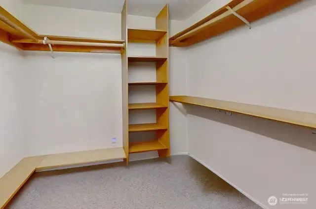 Primary walk-in closet.