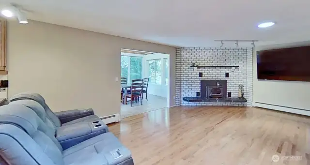 Wood fireplace