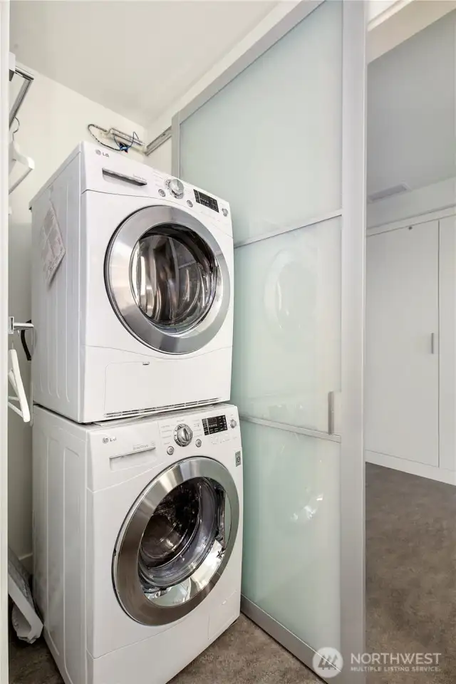 Stacked LG Washer and Dryer