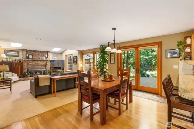 Great room layout functions as the heart of the home.