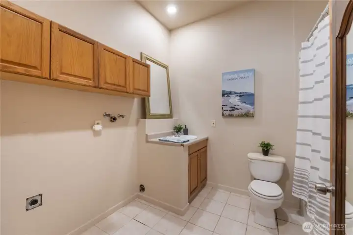 Bathroom in shop/garage