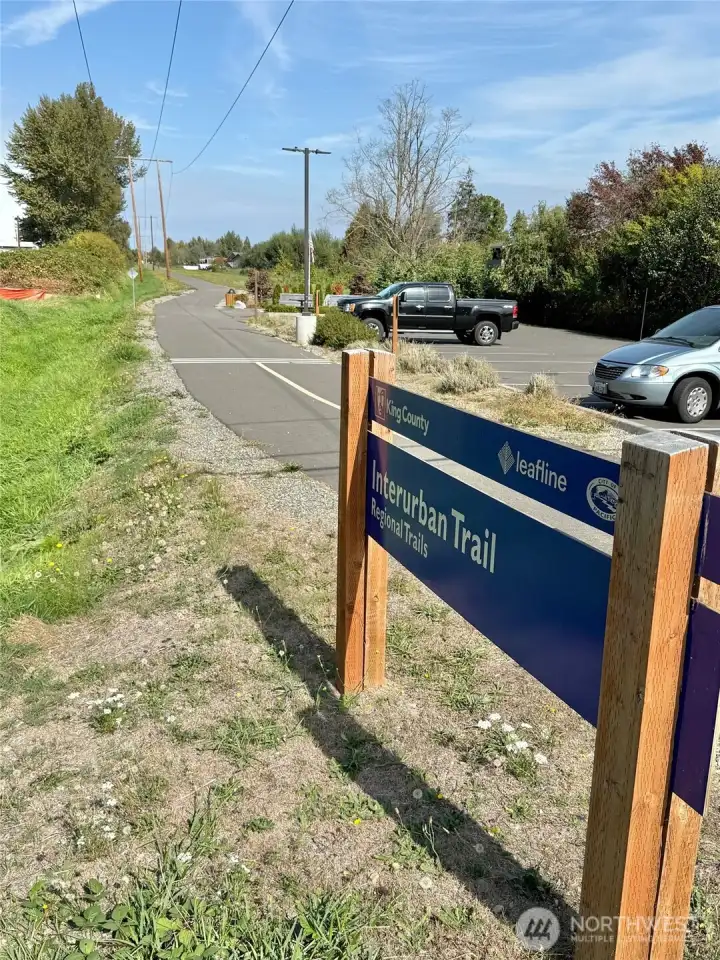 Paved Interurban Trail is perfect for walking, hiking and bicycling and is accessible thru Beaver Park, just steps away from home