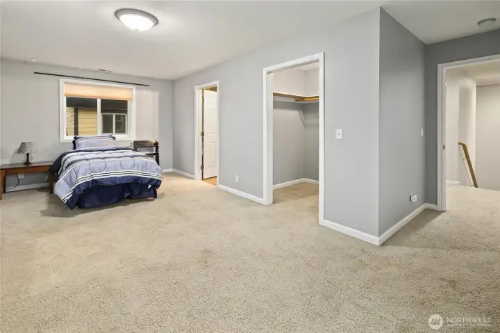 Bedroom #4 with walk-in closet.