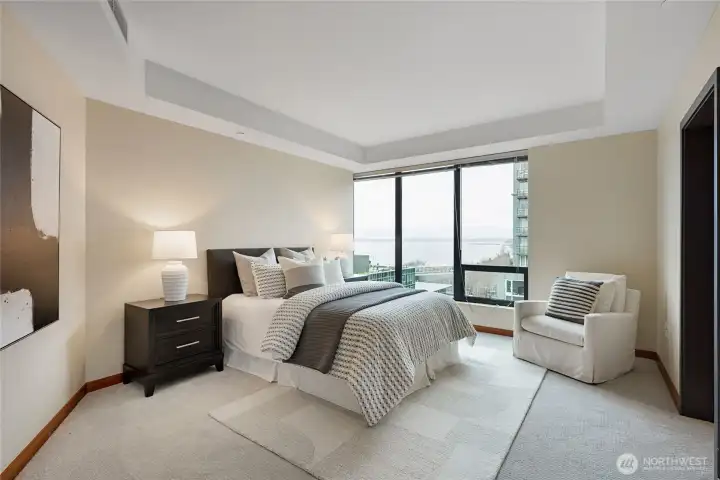 Primary Bedroom with Views to the northwest