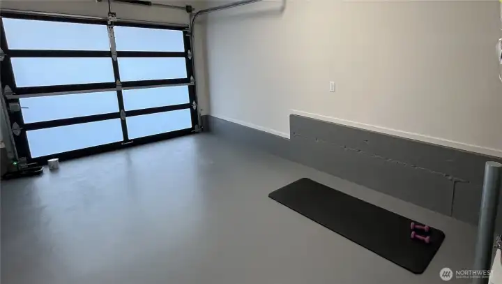 Painted floor and heated & insulated garage