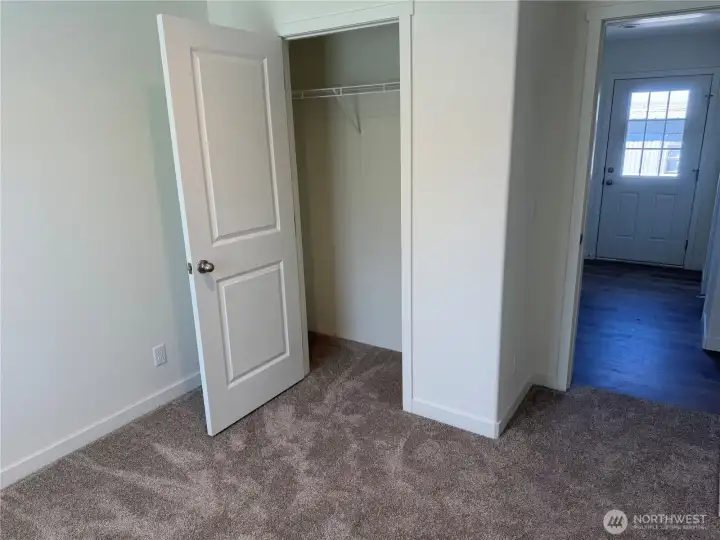 Bedroom 3 closet area.