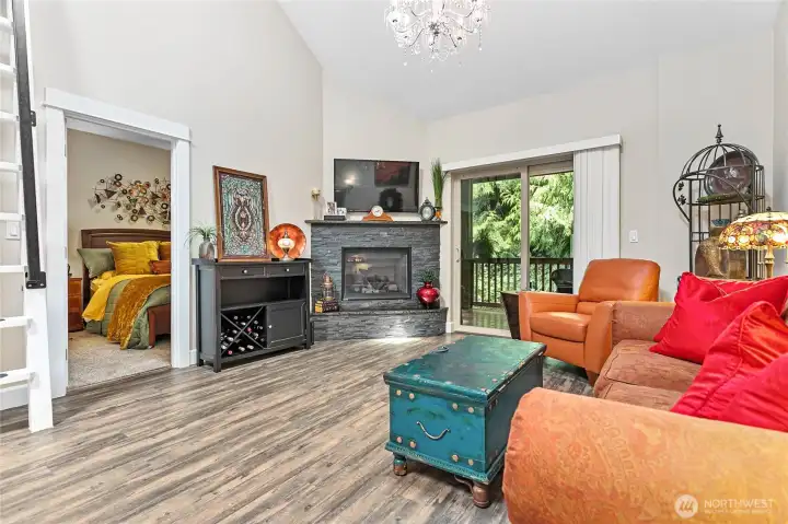 Natural gas fireplace operates efficiently on fireplace