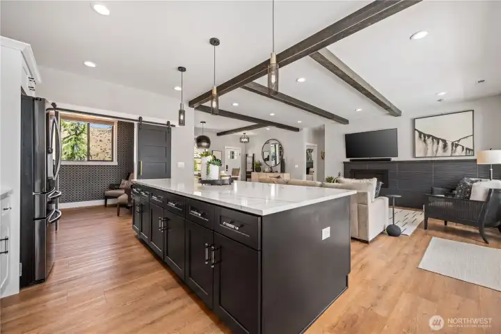 Kitchen and Living Rooms