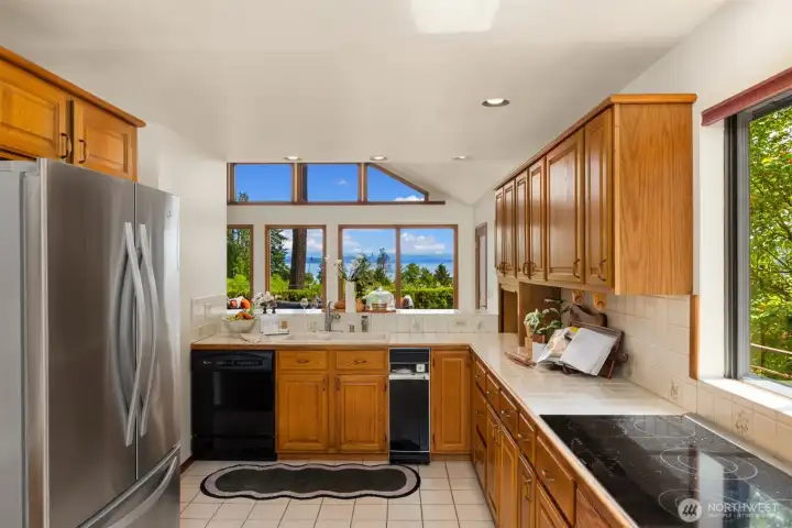 Scenic views from the kitchen.