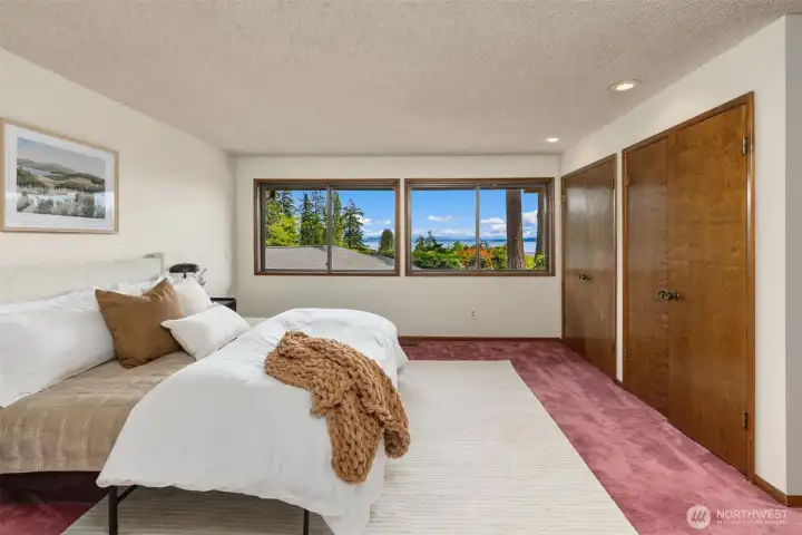 Featuring double closets...