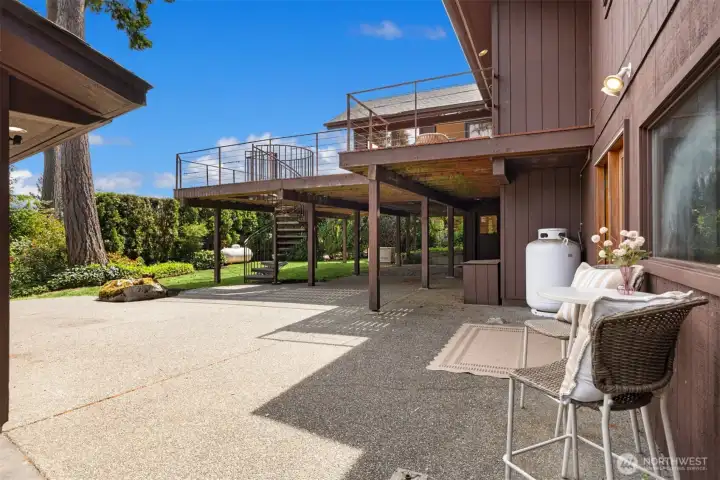 Step outside to the spacious patio, which opens to the backyard and a detached 2-car garage.