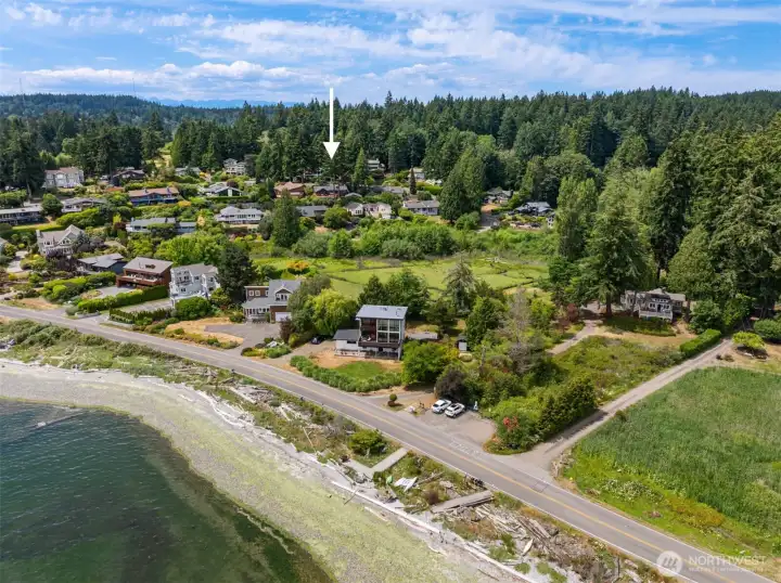 View from above looking west over Manitou Beach.