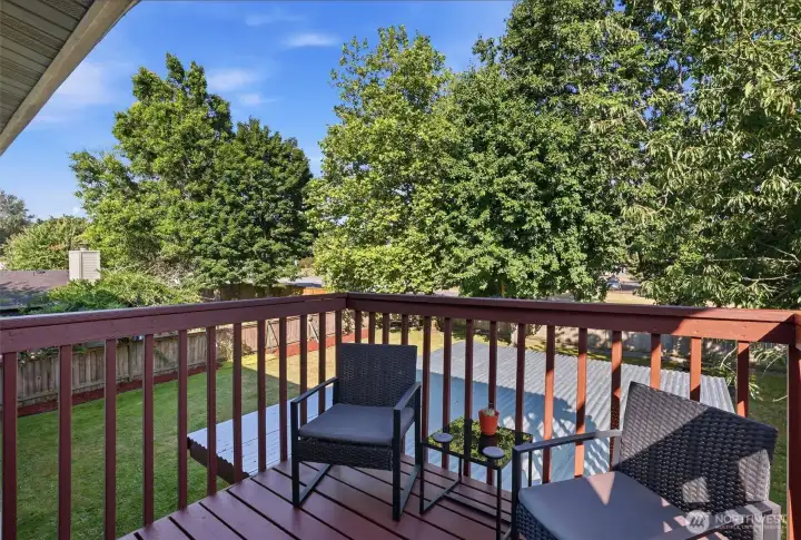 Deck off dining room Deck off dining room