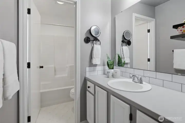 Primary bathroom with separate vanity Primary bathroom with separate vanity