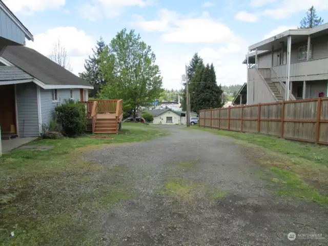 Driveway toward street