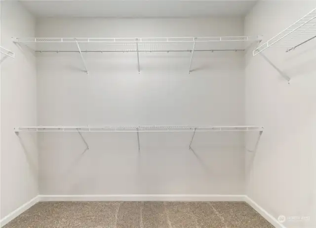 Large walk-in closet in the primary bedroom.