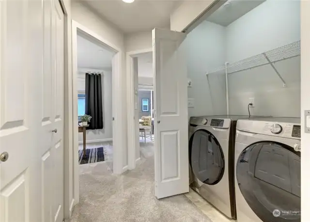 Laundry room is upstairs for convenience.